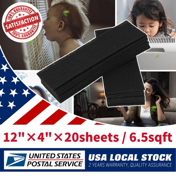 20 Pcs Advanced Filters Premium Carbon Activated Replacement Pre Filter 4"x12"