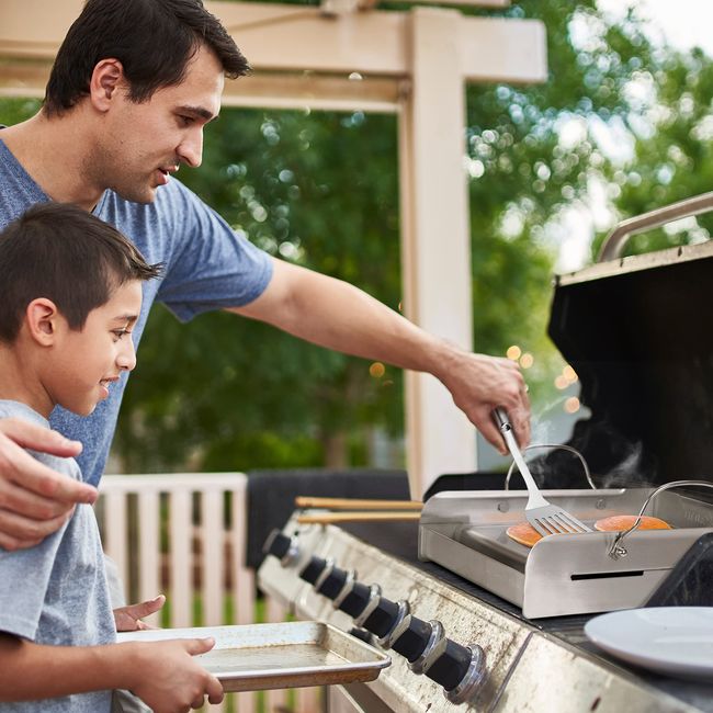 Little Griddle Sizzle-Q Stainless Steel Universal BBQ Griddle