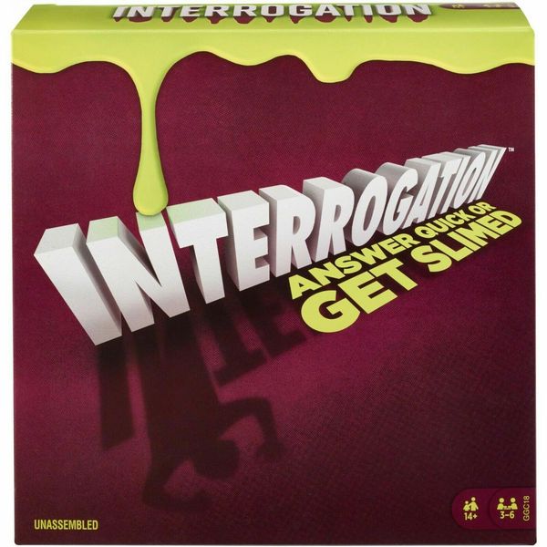 INTERROGATION TRIVIA GAME WITH SLIME CRANE 3-6 PLAYERS *NEW