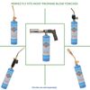 1 LB Empty Propane Welding Cylinder, Reusable & DOT Compliant, 14.1 oz, Blue