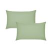 Catherine Lansfield Easy Iron Percale Standard Pillowcase Pair Sage Green