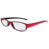 Black & Red Reading Glasses Readers Unisex Frames with patterned case D506 (+2.50)