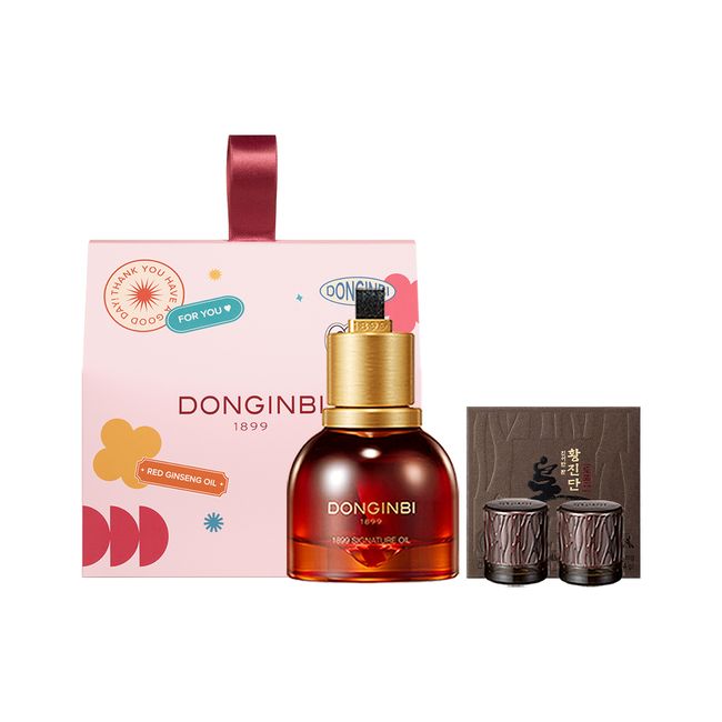 Donginbi Signature Oil Happy Pink Edition (15g of 1899 Signature Oil + 2 pills of CheongKwanJang Hwangjindan)