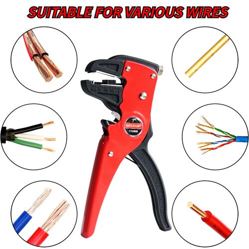 WISEUP Automatic Wire Stripper and Cutter,Eagle Nose Pliers (7-Inch) cable cutters，2 in 1 wire stripper cutter for Electrical Cables 、Electronic and Automotive Repair Tool