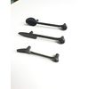 3Pcs Set Spoon/ Fork/ Knife Traditional Design Drawer Pull Kitchen Cabinet Cupboard Pull Handle Knob Black