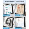 Sheet Protectors 8.5 x 11 inch, Clear Page Protector for 3 Ring Binder, Plast...