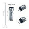 uxcell 3 Pcs Dual End Wrench Socket Spark Plug Spanner Set Socket Size 16/18 mm 10/12 mm 8/10 mm