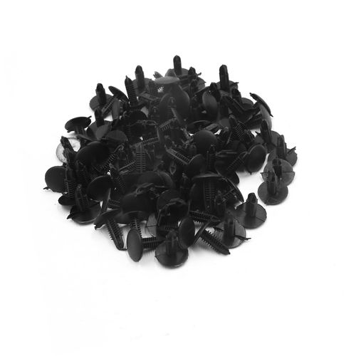 REPAIROCK 100pcs Universal 5x4mm Hole Dia Plastic Rivet Push Pin Trim Clips Black for Car Bumper Fender Body Panels Auto Replacement Parts