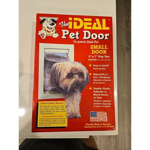 The IDEAL Pet Door Small 5"x 7" Flap Size Doggie Cats NEW in BOX dog cat