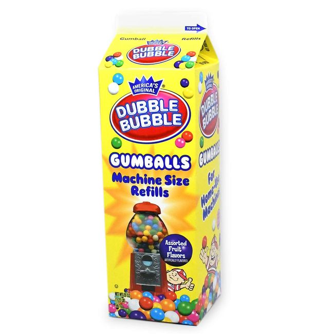 Dubble Bubble Gumball Machine Refill Carton, 20-Ounce Assorted Gumballs