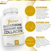 Young+ Glutathione antioxidante Supplement for Immune Support, Glutation Antioxidante, Skin Whitening Pills, and Overall Wellness with 1000mg, 60 Counts per Serving.