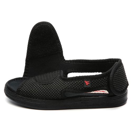 Eagsouni Nursing Shoes, Senior Shoes, Sandals, High Instep, Wide, Elderly Shoes, Men's, Women's, 4E, 8.7 - 11.4 inches (22 - 29 cm), 1536 black