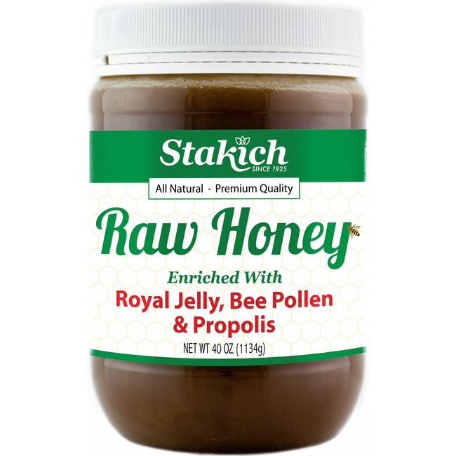 2 jars of 40oz ROYAL JELLY BEE POLLEN PROPOLIS RAW HONEY 100% pure SPECIAL