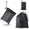 Waterproof Multifunctional Toiletry Shower Bag Bathroom Mesh Bag Travel Hanging Mesh Toiletries Bag with Drawstring Hook Sucker for Gym Camping Travel Business