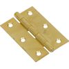 Hardware Essentials 851734 Light Narrow Door Hinges and Fixed Pin Brass 3" -2 pack