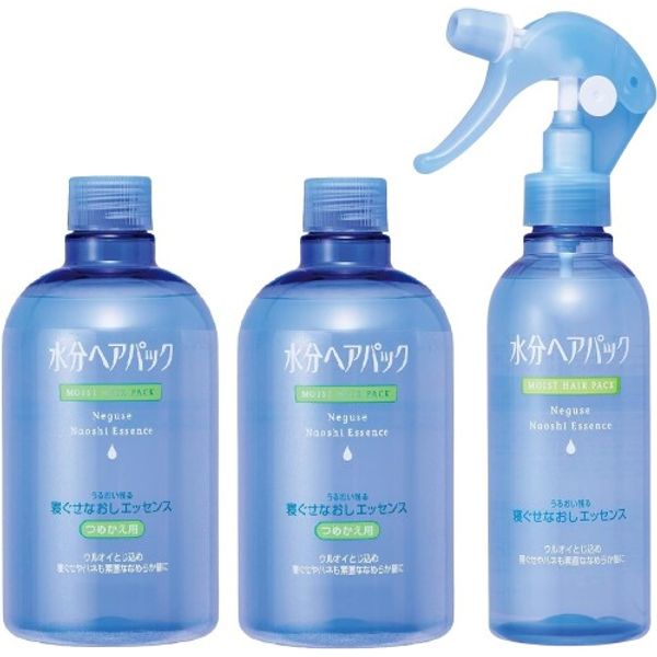 Shiseido Moisture Hair Pack, Bedhead Fixing Essence, 220mL + 380mL Refill x 2 Set, Repair, Moisturizing, Smooth Treatment, Bedhead Fixing Water Spray