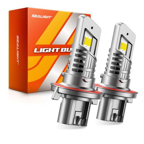 SEALIGHT S1-Pro H13/9008 Fog & Light Bulbs, 30000LM 6500K White H13 Lights, 1600FT Beam, IP67 Waterproof with Fan, 2-Pack for ATV/SUV