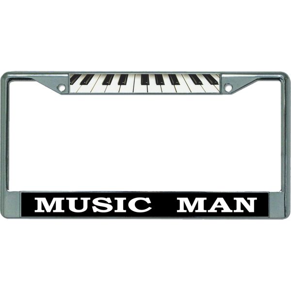 Music Man Chrome License Plate Frame