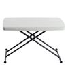 Adjustable Height Plastic Folding Table 30" x 20" White