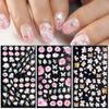 LANODO 3 Piece Nail Stickers, 5D Flowers, Grass Nail Sticker Set, Multiple Styles, DIY, Spring, Beautiful