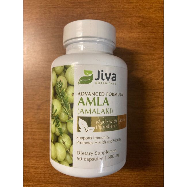 Jiva Botanicals Amla Amalaki Dietary Supplement 60 Capsules 600mg