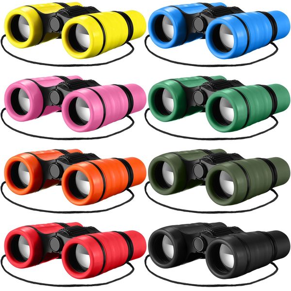 WinnerWhy 8 Pack Binoculars Shockproof Telescope Small Compact Binoculars for Bird Watching Camping Outdoor Hunting Gifts