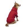 Casual Canine Cotton Basic Dog Hoodie, Medium, 16-Inch, Red