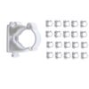 Hoopever 20Pcs 25mm PVC Pipe Clamps Fix Support White