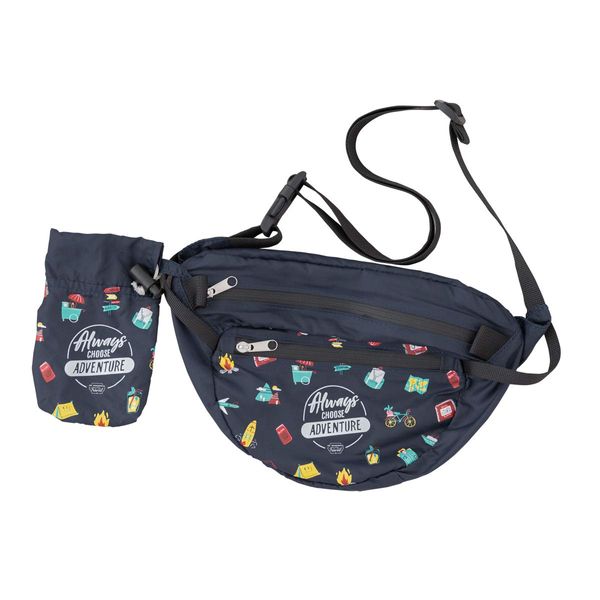 Mr. Wonderful Always Chooose Adventure Folding Bum Bag, Multi-Colour
