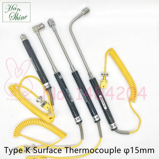 Digital Thermometer Type K Thermocouple Temperature Indicator 1310 with  Magnetic Probe Roller Surface Sensor