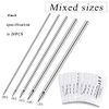 100 Pcs Ear Nose Piercing Needles Body Piercing Needles Mix Size 12G 14G 16G 18G 20G Stainless Steel Piercing Jewelry Kit and 1 Pcs Slotted Locking Pennington Forceps for Kit Supplies (Round Style)