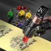Poseidon Tattoo Gun Kit Wireless Machine Kit 7 Strokes Length with 2pcs 2300m...