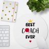JUNIWORDS Mauspad Mousepad, Rund, Best Boxing Coach Ever (1006435)