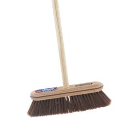 Superio Kitchen and Home Horsehair Broom with Wood Handle, Fine Premium Bristles