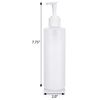 Clear Natural Large Refillable Plastic Squeeze Bottle with White Lotion Pump Dispenser 8 oz - (12 Pack)