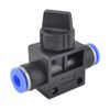 Sourcingmap 1/4 Turn Blue Black Plastic 6mm Hose Pipe Fitting Coupler Ball Valve