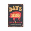 Dad's BBQ Stand Back Tin Sign Chillin' & Grillin' BBQ Decor Sign Man Cave