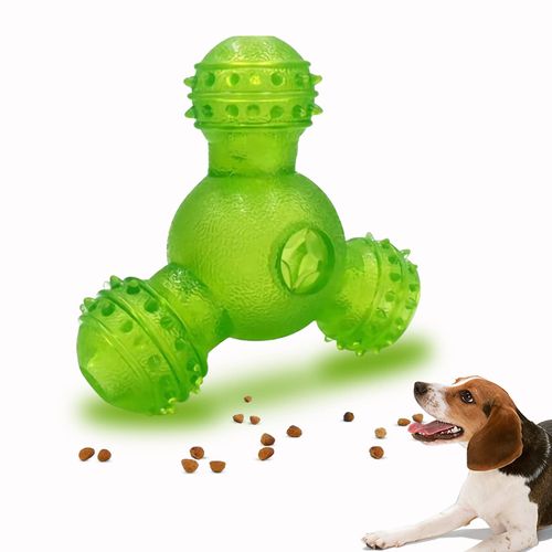 Eilin Dog IQ Training Balls Food Distribution Toys Dog Treat Toy Balls Chew Clean Teeth Toys Interactive Increase IQ Cat Dog Pets Toys (Green)