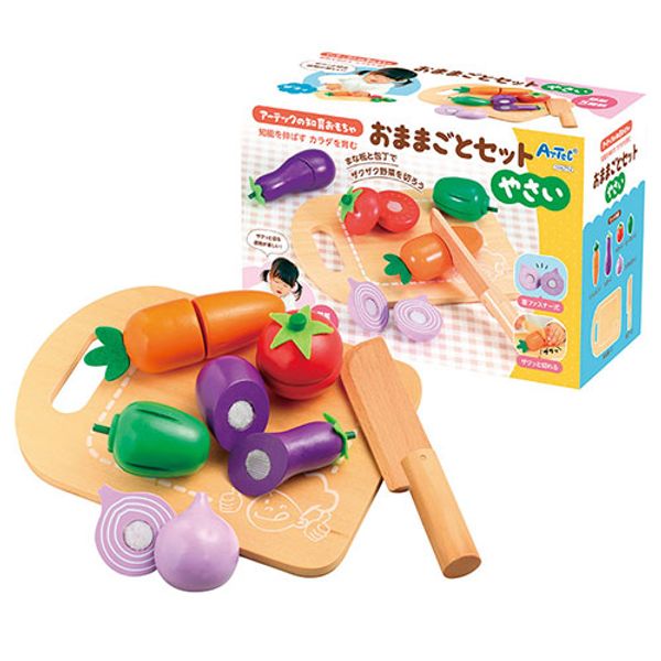 Wooden pretend play set, vegetables 22423902