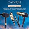 Carmen C81065BC Twilight Lightweight Professional Hair Dryer with 3 Heat/2 Speed Settings, Cool Shot Function, 1800W, Blue and Champagne