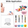 Alledomain 40pcs 5g/5ml Empty Cosmetic Sample Jars with 3Pcs Mini Spatulas & 42 Labels, Plastic Refillable Cream Lotion Storage Container Travel Pots with Lids & Inner Liners for Makeup Beauty Nails