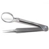 Magnifying Tweezers - Splinter Forceps With Magnifier - First Aid - A Type STR