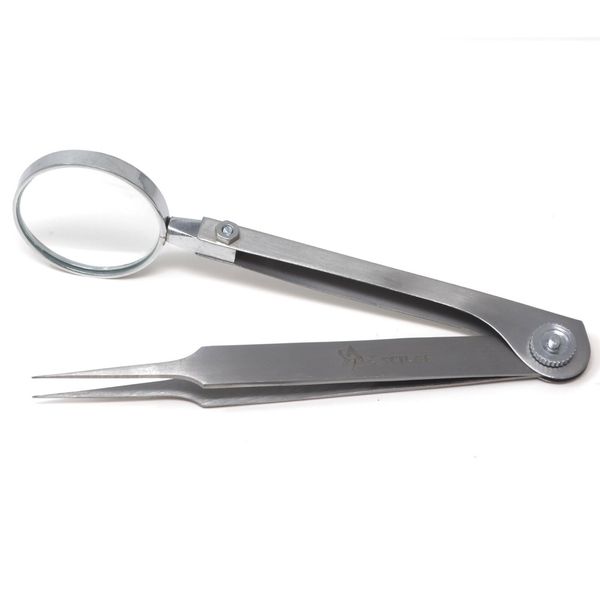 Magnifying Tweezers - Splinter Forceps With Magnifier - First Aid - A Type STR