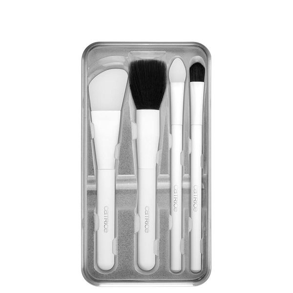 Catrice Facial Care Brush Set, Silber, pflegend, beruhigend, matt, für sensible Haut, vegan, Nanopartikel frei, 1er Pack (4pcs)