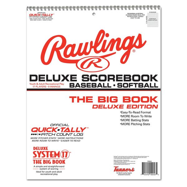 Rawlings | SYSTEM-17 Deluxe System Baseball/Softball Scorebook | Extra-Large 11"x14"