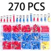 270PCS Electrical Wire Connector - Assorted Insulated Crimp Spade Terminal Kit