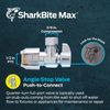 SharkBite Max 1 2 x 3 8 Compression Angle Stop Valve Push to Connect Fitting