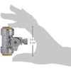 SharkBite 3/4 x 3/4 x 1/4 Inch Compression Tee Stop Valve, Push to Connect Brass