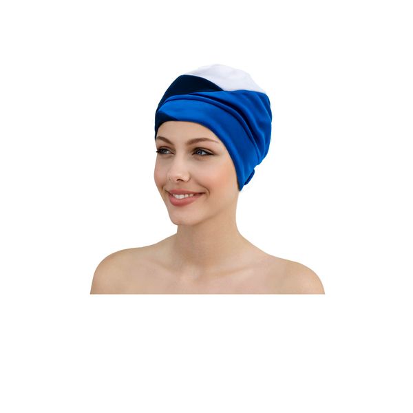 Fashy Exclusive 3465 50 Swimming Cap with Velcro Fastening Blue