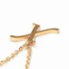 Rubby Stainless X Initial Chain with Pendant Pink Gold